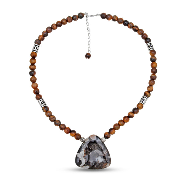 Agate & Tiger Eye Beads Necklace