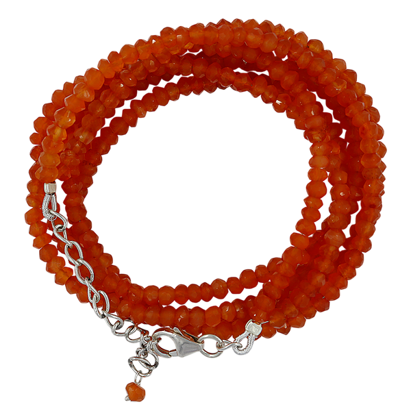 Carnelian Double Strand Beads Necklace - Carnelian Jewelry