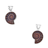 Beautiful Ammonite Fossil Handmade Pendant 925 Silver Jewelry