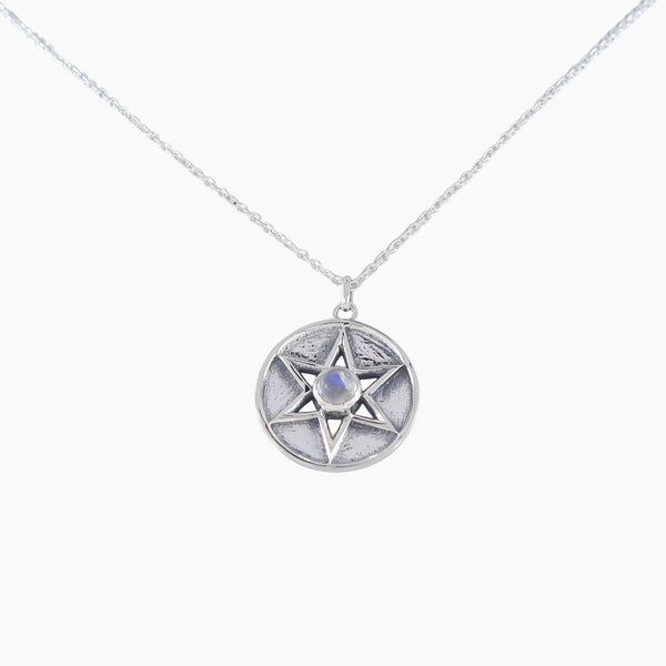 Rainbow Moonstone Gemstone Sterling Silver Necklace