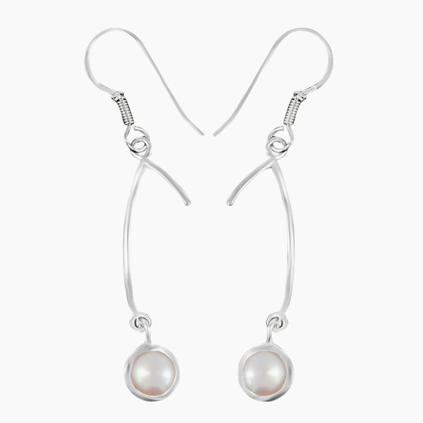 Hessonite Silver Earrings