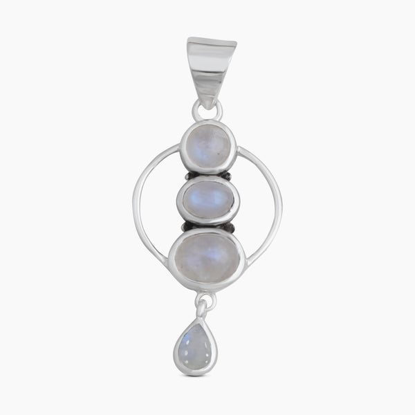 925 Silver Rainbow Moonstone Pendants