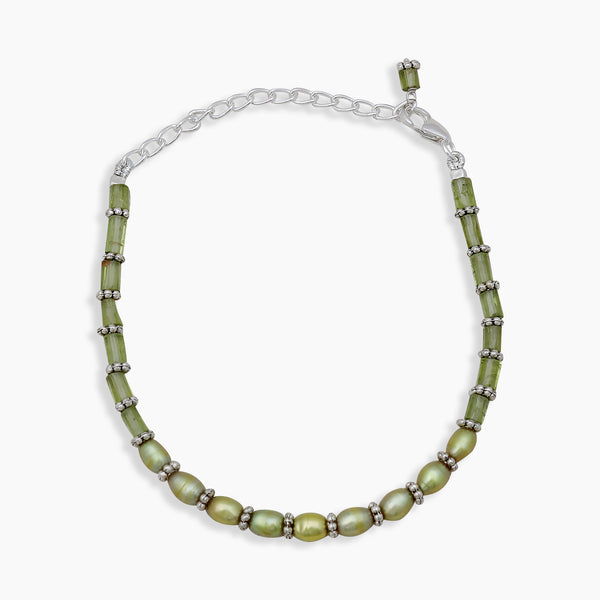 Peridot & Pearl Beads Bracelet