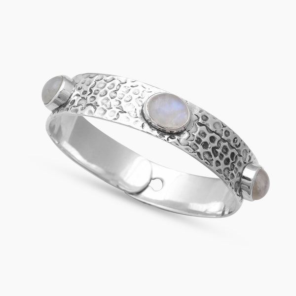 Labradorite Silver Bangles