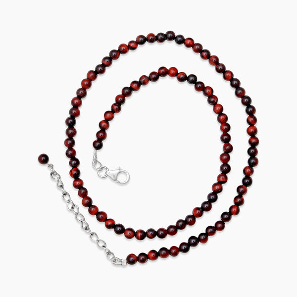 Red Tiger Eye Beads Necklaces