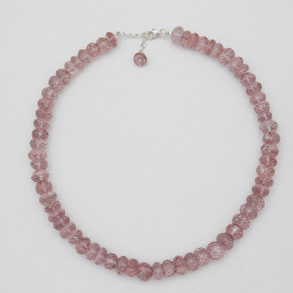 Pink Quartz Beads Necklace