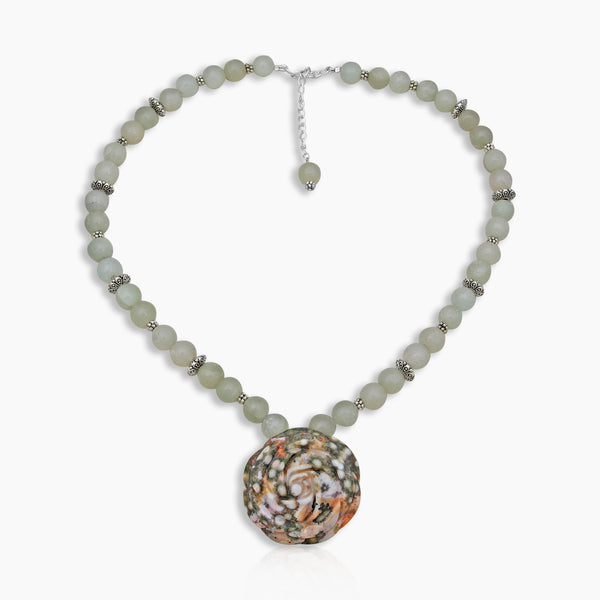 Green Amethyst & Ocean Jasper Beads Nacklaces