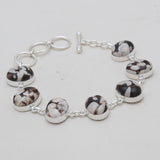 Peanut Wood Jasper Silver Bracelets