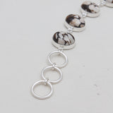 Peanut Wood Jasper Silver Bracelets