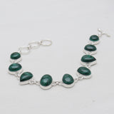 925 Sterling Silver Green Malachite Bracelets