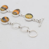 Natural Mustard Jasper Silver Bracelets