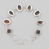 Natural Mustard Jasper Silver Bracelets