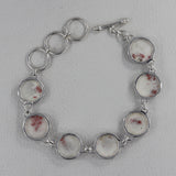 925 Sterling Silver Pink Thulite Bracelets