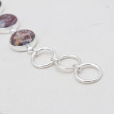 Crazy Lace Agate Silver Bracelets