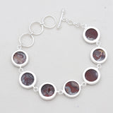 Crazy Lace Agate Silver Bracelets