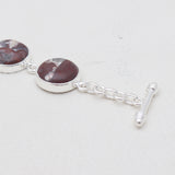 Crazy Lace Agate Silver Bracelets