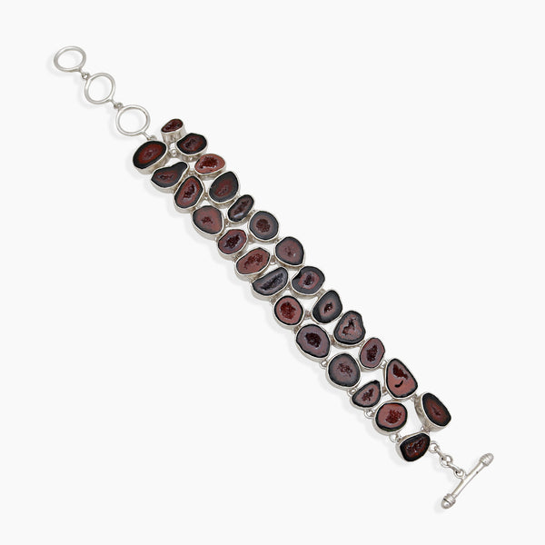 Coconut Druzy Silver Bracelets
