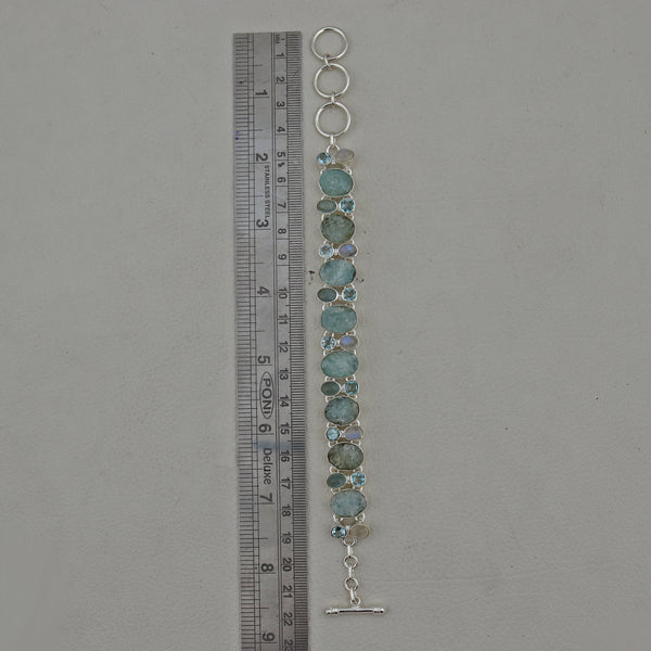 925 Sterling Silver Aquamarine Bracelets