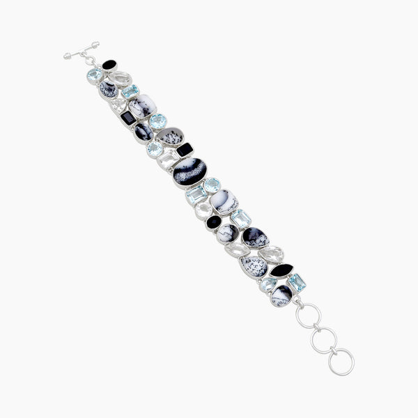 925 Sterling Silver Dendritic Opal Bracelets