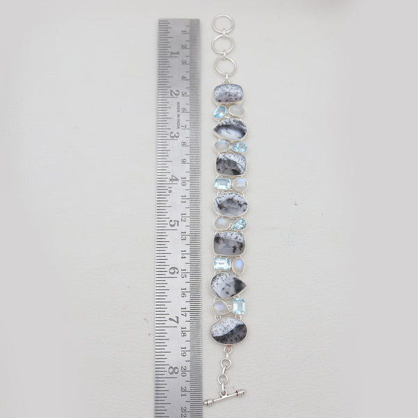 925 Silver Dendritic Opal Bracelets