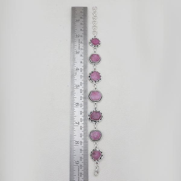 925 Sterling Silver Pink Ruby Bracelets
