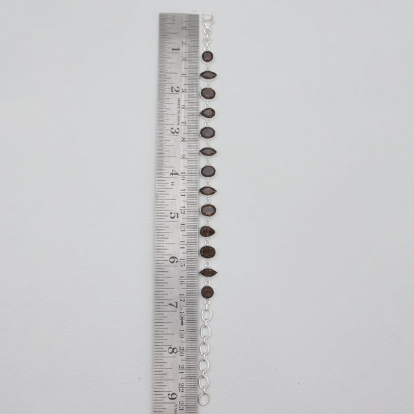 Smoky Quartz Silver Bracelets