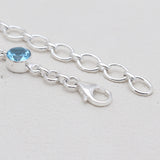 925 Sterling Silver Blue Topaz Bracelets