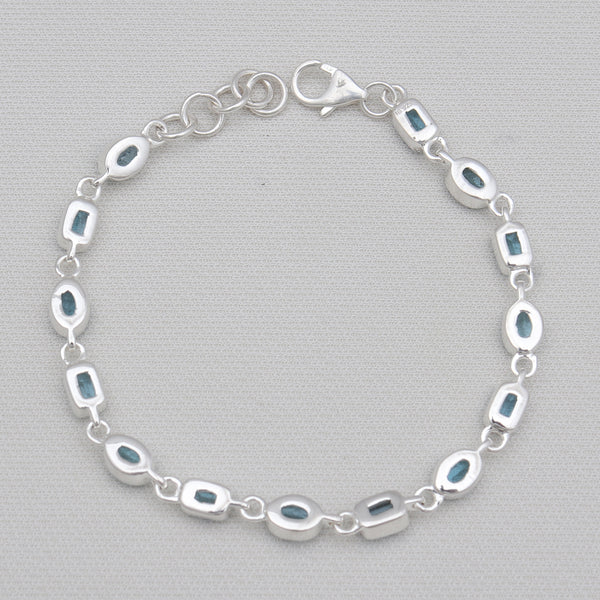 Blue Topaz Silver Bracelets
