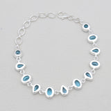 925 Sterling Silver Blue Topaz Bracelets
