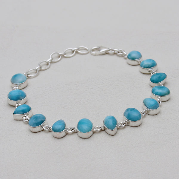 925 Silver Larimar Bracelets