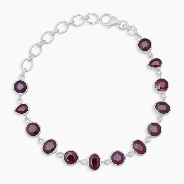 925 Sterling Silver Garnet Bracelets