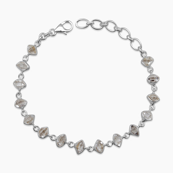 925 Silver Herkimer Quartz Bracelets