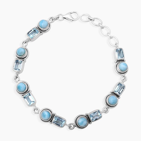 Amethyst & Rainbow Moonstone Silver Bracelets