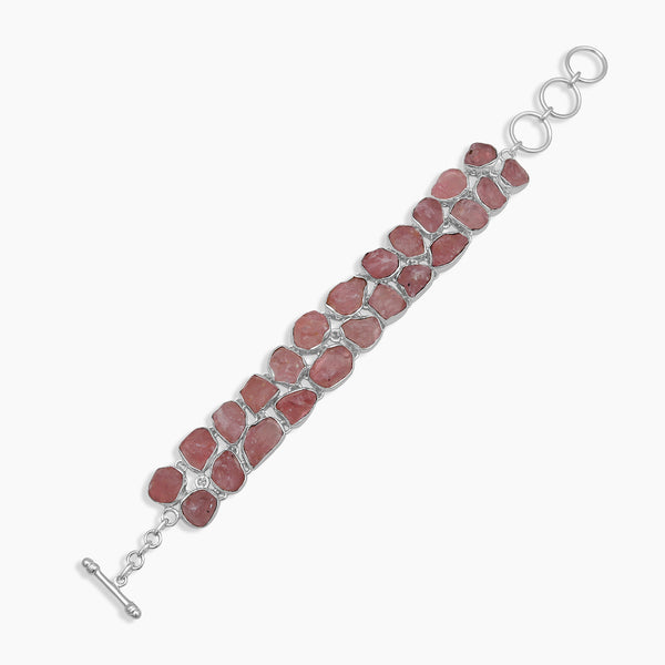 925 Sterling Silver Rose Quartz Bracelets