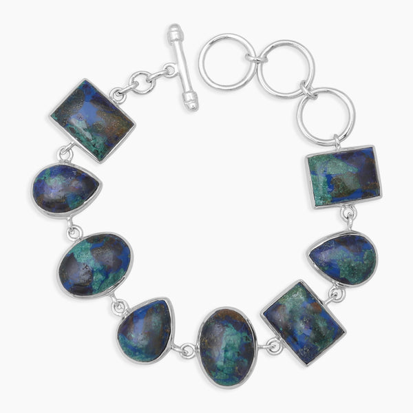 925 Sterling Silver Azurite Malachite Bracelets