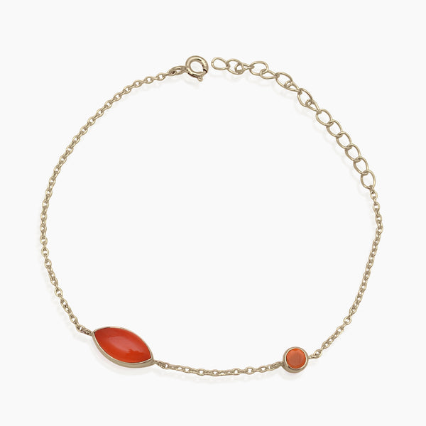 Carnelian Gold Vermeil Bracelets