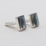 925 Sterling Silver Abalone Shell Cufflinks