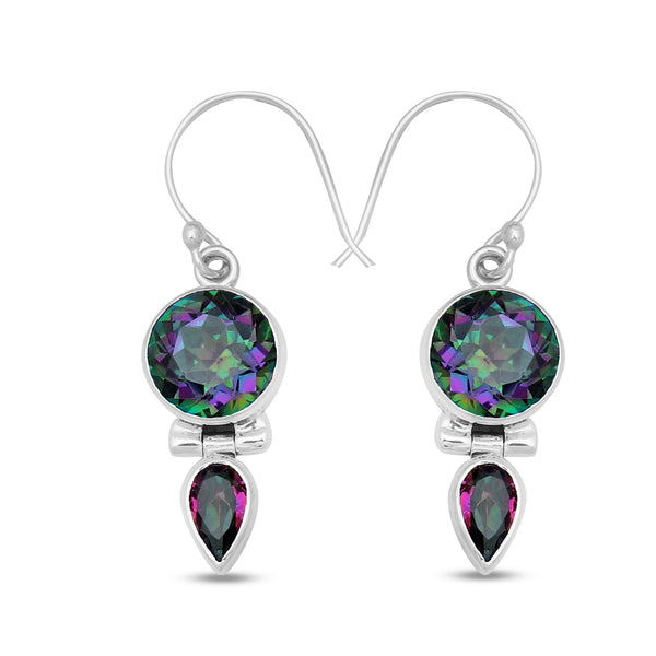 Mystic Quartz Silver Earring