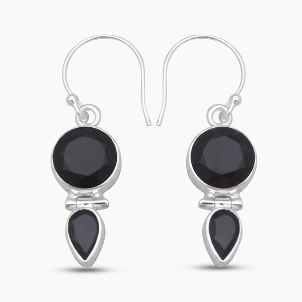 925 Sterling Silver Black Onyx Earrings