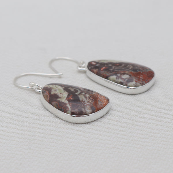 925 Sterling Silver Carrisite Jasper Earrings