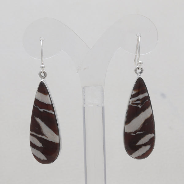 Peanut Wood Jasper Silver Earrings