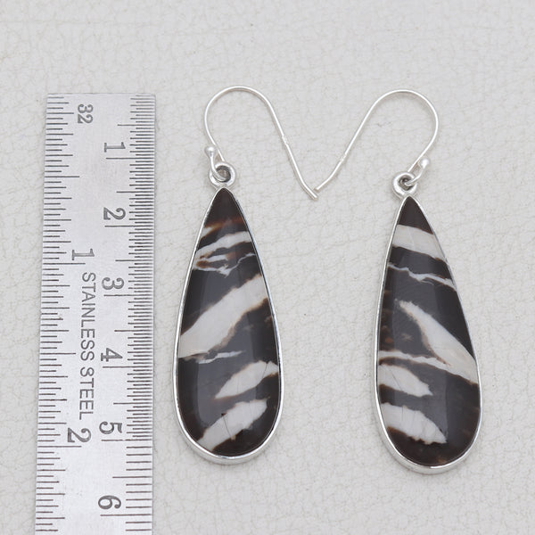 Peanut Wood Jasper Silver Earrings