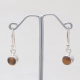 Tiger Eye Silver Earrings
