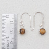 Tiger Eye Silver Earrings
