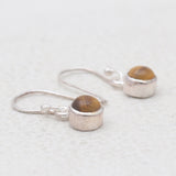 Tiger Eye Silver Earrings