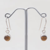 Tiger Eye Silver Earrings