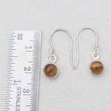 Tiger Eye Silver Earrings