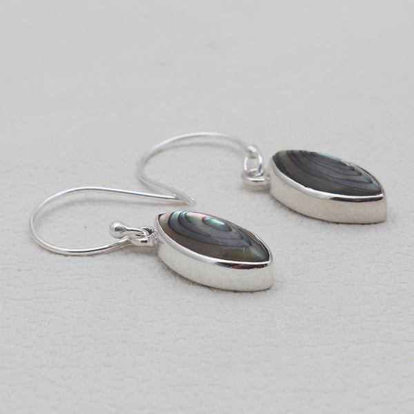 Abalone Shell Silver Earrings
