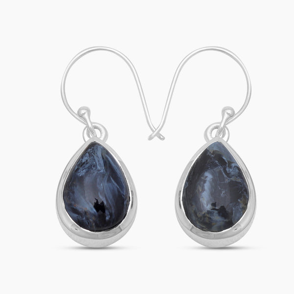 925 Sterling Silver Pietersite Jasper Earrings