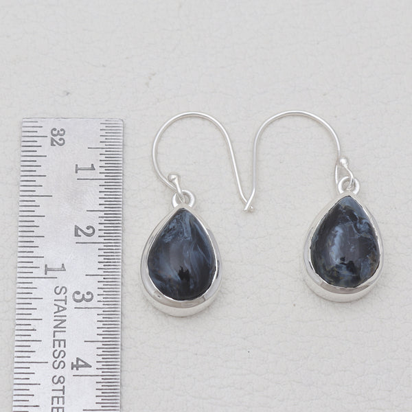 925 Sterling Silver Pietersite Jasper Earrings
